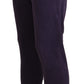 Elegant Purple Cotton Trousers