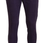 Elegant Purple Cotton Trousers