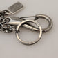 Elegant Silver and Black Designer Keychain