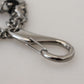 Elegant Silver and Black Designer Keychain