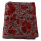 Red Grey Knitted Wrap Warmer Womens Shawl Scarf