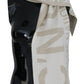 Beige White Logo Wrap Warmer Shawl Scarf