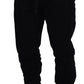 Elegant Black Cotton Jogger Pants