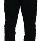 Elegant Black Cotton Jogger Pants