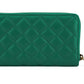 Elegant Quilted Leather Zip Wallet