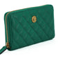 Elegant Quilted Leather Zip Wallet