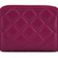 Elegant Purple Quilted Leather Wallet