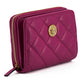 Elegant Purple Quilted Leather Wallet