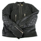 Burberry Men's Black Leather Diamond Quilted Biker Jacket