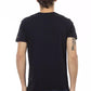 Black Cotton Men V-Neck T-Shirt