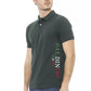 Green Cotton Men Polo