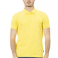 Yellow Cotton Men Polo Shirt