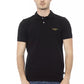 Black Cotton Men Polo