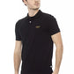 Black Cotton Men Polo