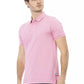 Pink Cotton Men Polo