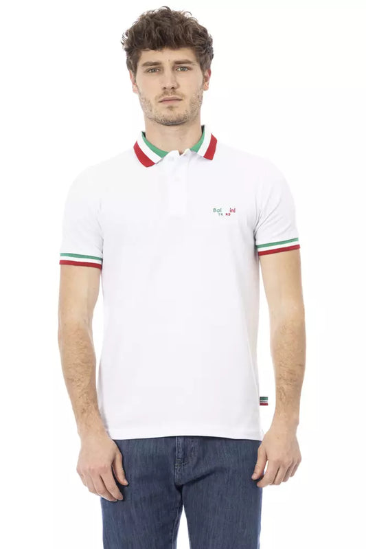 White Cotton Men Polo