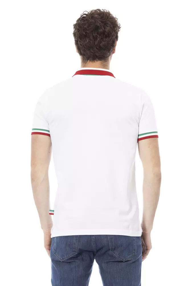 White Cotton Men Polo