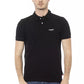 Black Cotton Men Polo Shirt