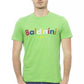 Green Cotton Men T-Shirt