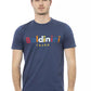 Blue Cotton Men T-Shirt