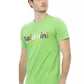 Green Cotton Men T-Shirt