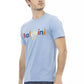 Light Blue Cotton Men T-Shirt