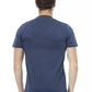 Blue Cotton Men T-Shirt