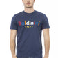 Blue Cotton Men T-Shirt