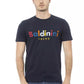 Blue Cotton Men T-Shirt