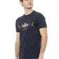 Blue Cotton Men T-Shirt