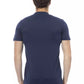 Blue Cotton Men T-Shirt