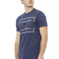 Blue Cotton Men T-Shirt