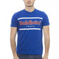 Blue Cotton Men T-Shirt