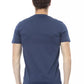 Blue Cotton Men T-Shirt