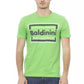 Green Cotton Men T-Shirt