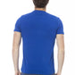 Blue Cotton Men T-Shirt