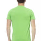 Green Cotton Men T-Shirt