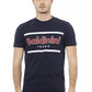 Blue Cotton Men T-Shirt