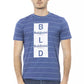 Blue Cotton Men T-Shirt