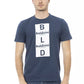 Blue Cotton Men T-Shirt