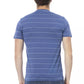 Blue Cotton Men T-Shirt