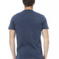 Blue Cotton Men T-Shirt