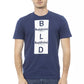 Blue Cotton Men T-Shirt