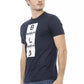 Blue Cotton Men T-Shirt