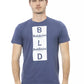 Blue Cotton Men T-Shirt