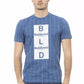 Light Blue Cotton Men T-Shirt