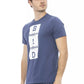 Blue Cotton Men T-Shirt