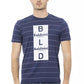 Blue Cotton Men T-Shirt