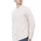 White Rayon Men Shirt