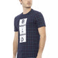 Blue Cotton Men T-Shirt